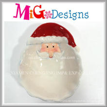 OEM Großhandel Keramik Weihnachten Santa Design Teller und Teller